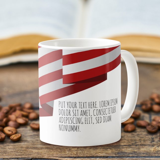 Taza De Café Bandera de Estados Unidos | Insignia | Pop Art (Subido por el creador)