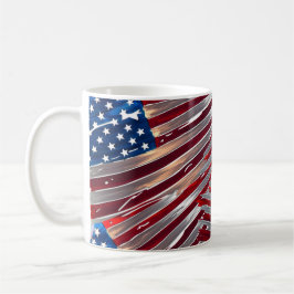 Taza De Café Bandera de Estados Unidos Norteamérica Azul Blanco