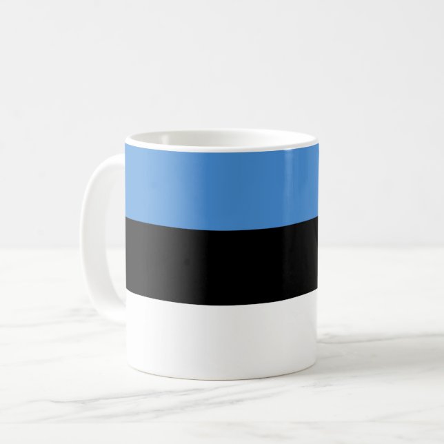 Taza De Café Bandera de Estonia (Anverso izquierdo)