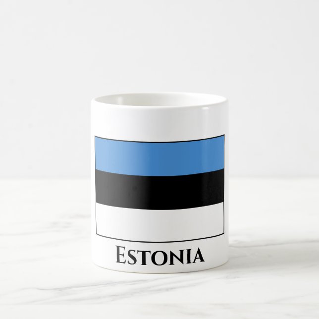Taza De Café Bandera de Estonia (estonia) (Centro)