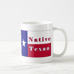 Taza De Café Bandera de estrella de solitario texana nativa
