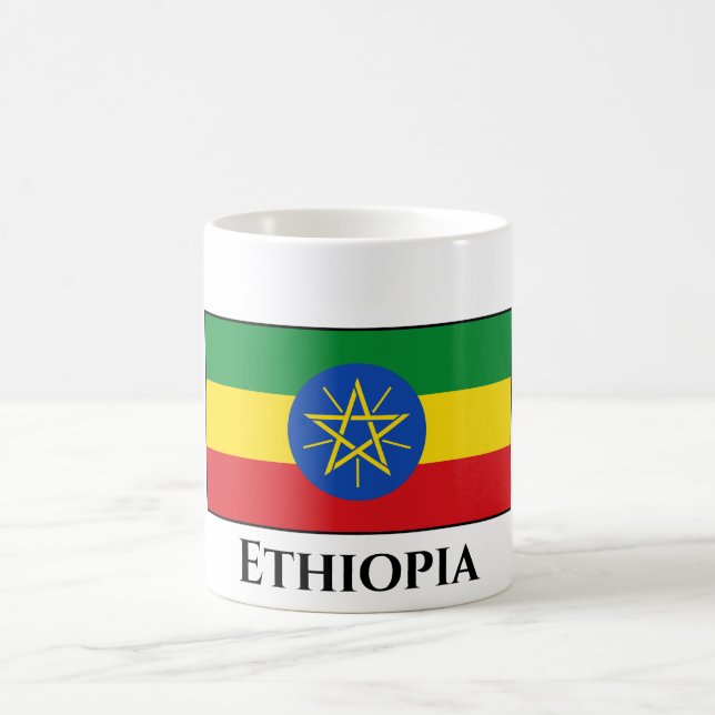 Taza De Café Bandera de Etiopía (etíope) (Centro)