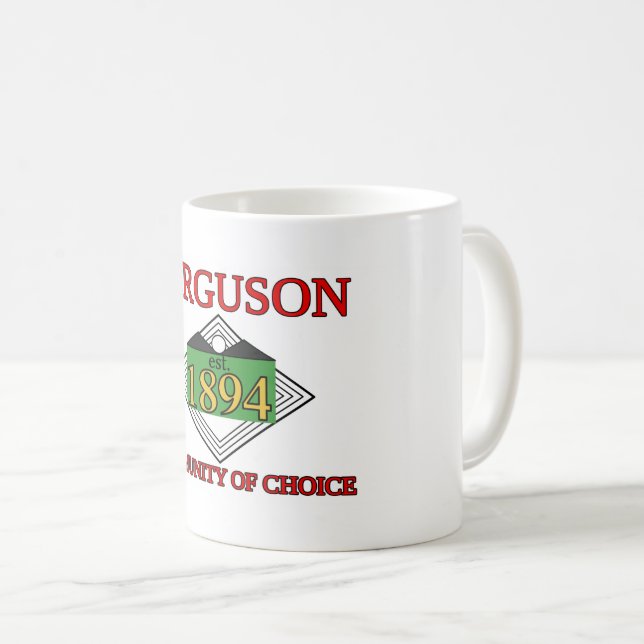 Taza De Café Bandera de Ferguson, Misuri (Anverso derecho)