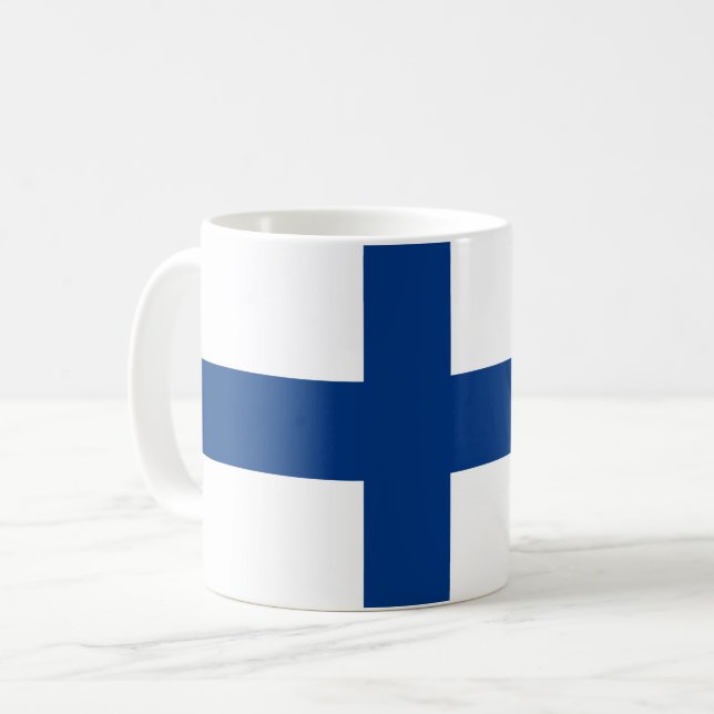 Taza De Café Bandera de Finlandia Mug (Anverso izquierdo)