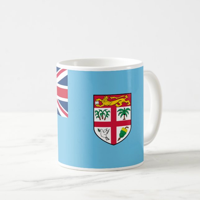Taza De Café Bandera de Fiyi (Anverso derecho)