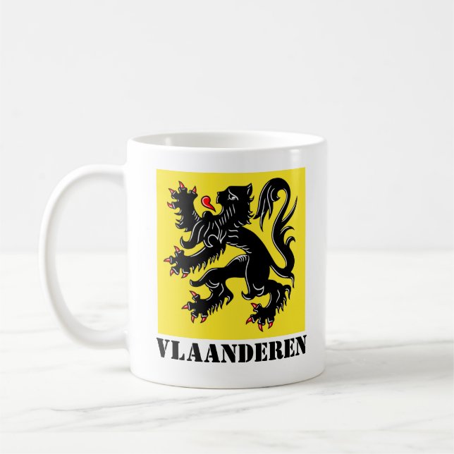 Taza De Café Bandera de Flandes (Izquierda)