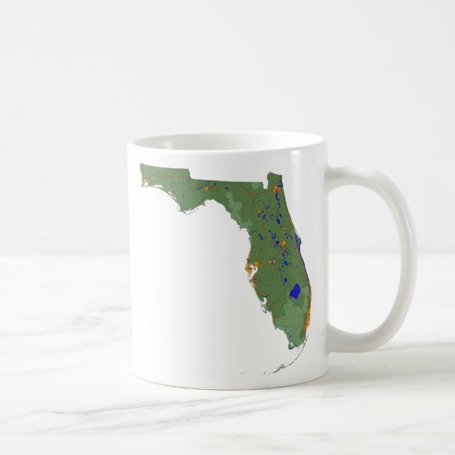 Taza De Café Bandera de Florian + Mapa Mug (Derecha)