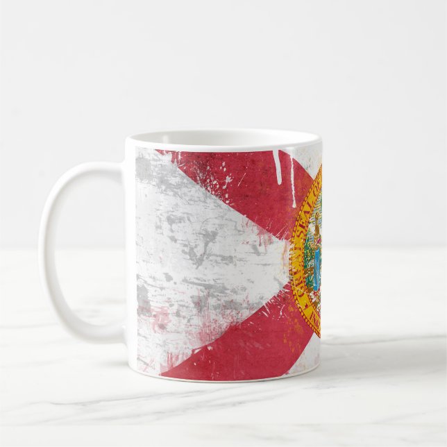 Taza De Café Bandera de Florida con problemas (Izquierda)