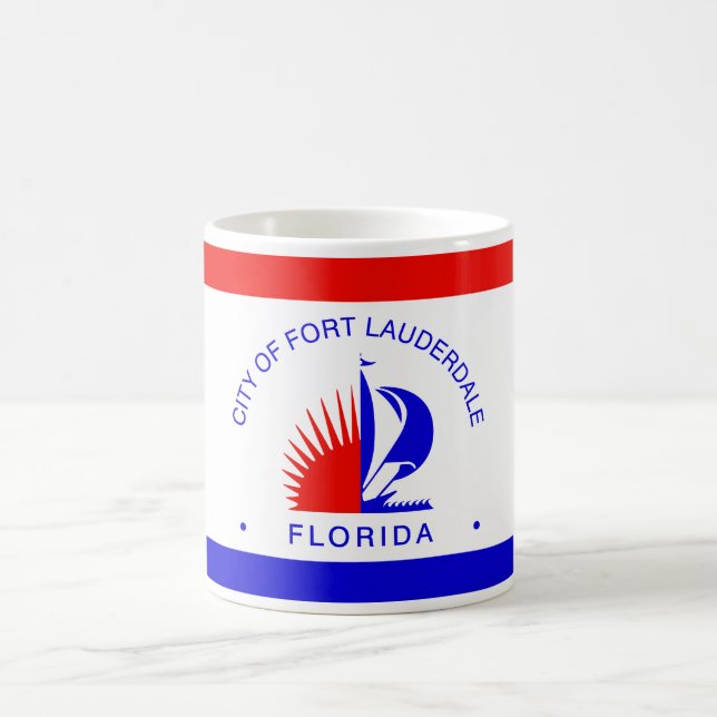 Taza De Café Bandera de Fort Lauderdale, Florida (Centro)