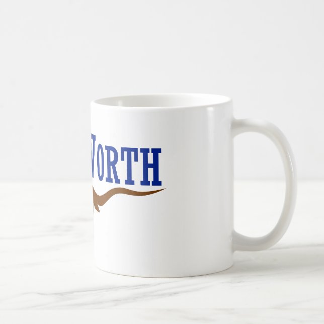 Taza De Café Bandera de Fort Worth Tejas (Derecha)