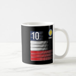 Taza De Café Bandera de Francia Número 10 Fútbol Francés Hombre