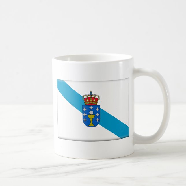 Taza De Café Bandera de Galicia (España) (Derecha)
