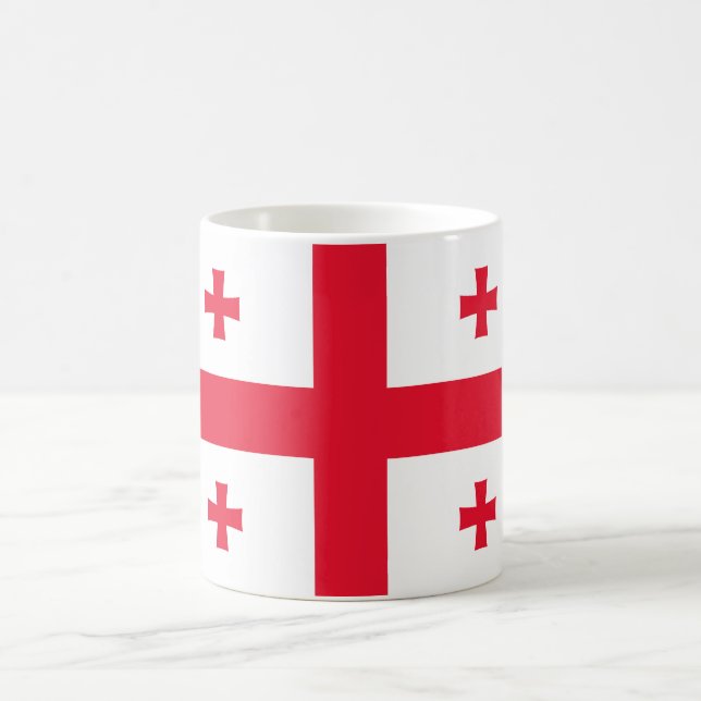 Taza De Café Bandera de Georgia (Centro)