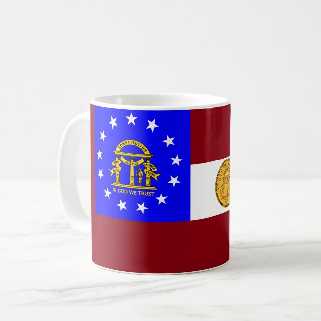 Taza De Café Bandera de Georgia (Anverso izquierdo)