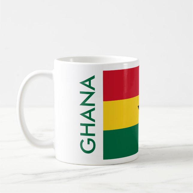 TAZA DE CAFÉ BANDERA DE GHANA (Izquierda)