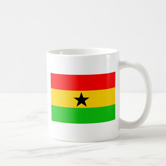 Taza De Café Bandera de Ghana (Derecha)