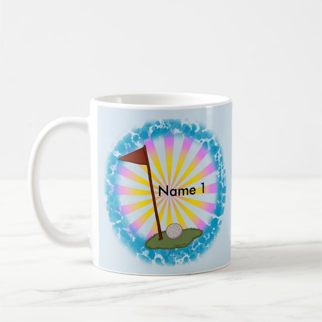 Taza De Café Bandera de golf (Izquierda)