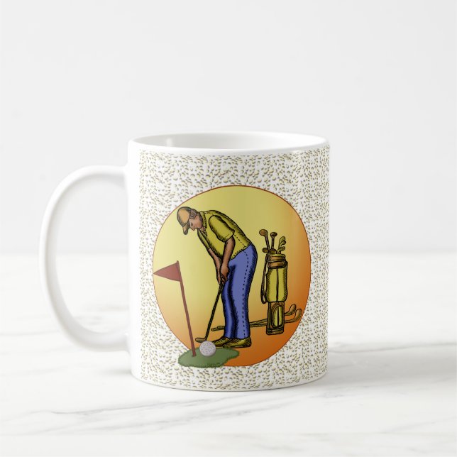 Taza De Café Bandera de golf Dad Golfing mug (Izquierda)
