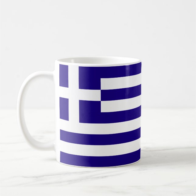 Taza De Café Bandera de Grecia (Izquierda)