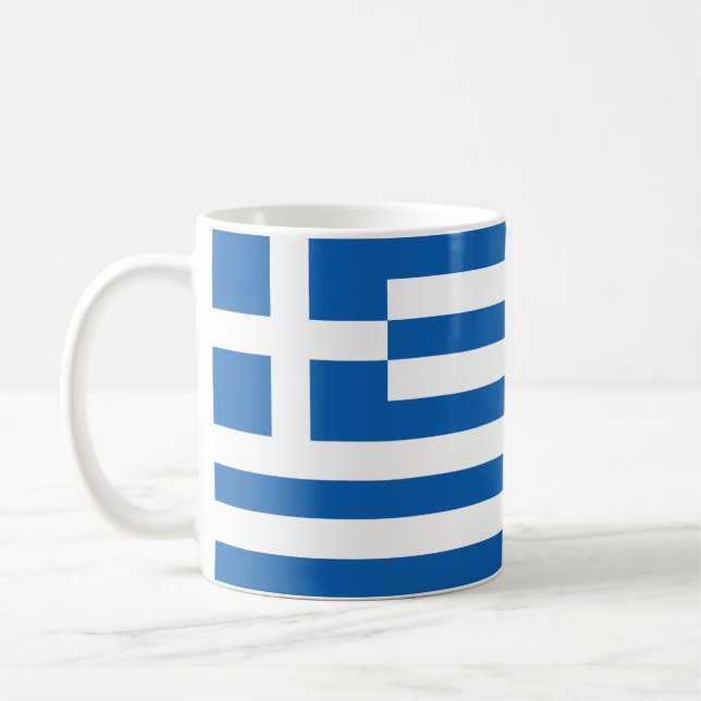 Taza De Café Bandera de Grecia (Izquierda)
