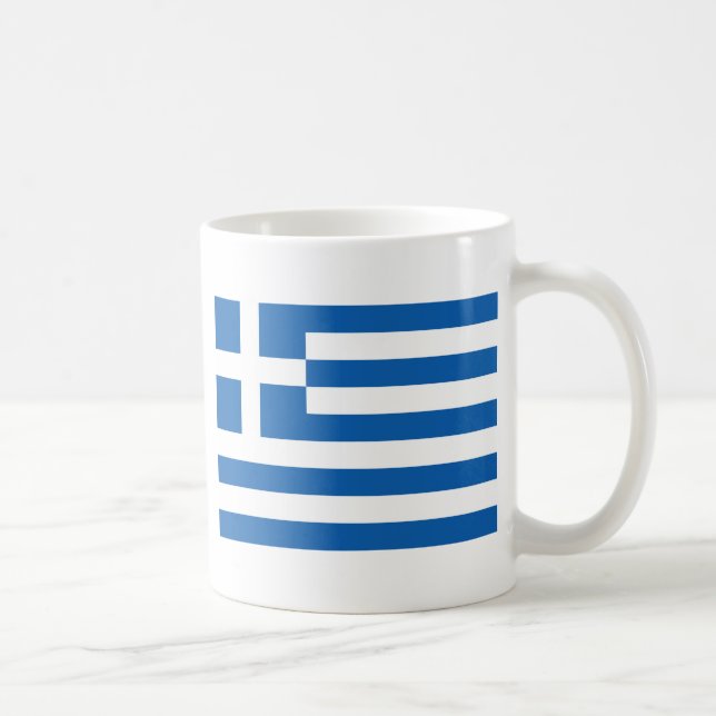 Taza De Café Bandera de Grecia (Derecha)