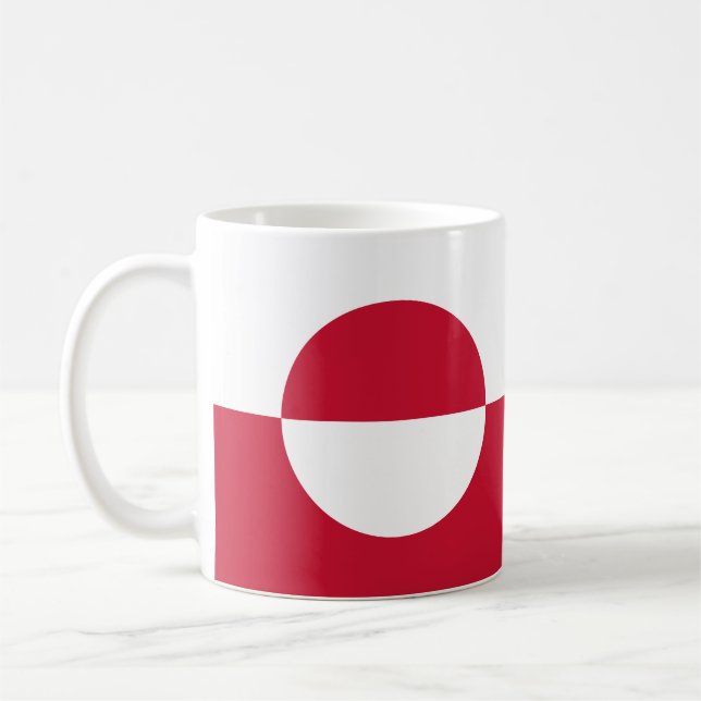 Taza De Café Bandera de Groenlandia (Izquierda)
