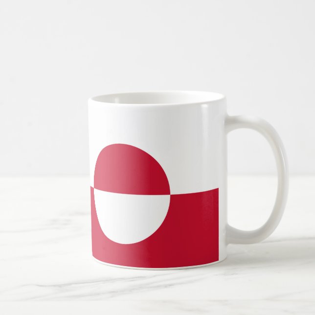 Taza De Café Bandera de Groenlandia Ceramic Mug (Derecha)