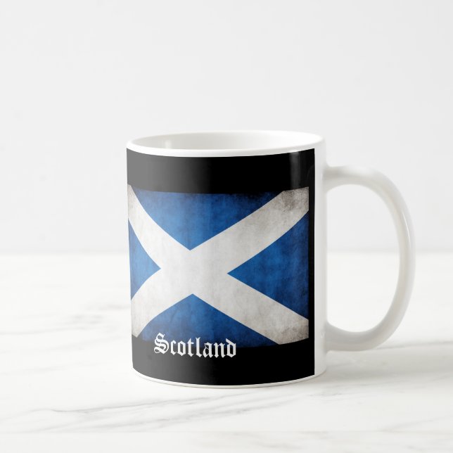 Taza De Café Bandera de Grunge de Escocia (Derecha)