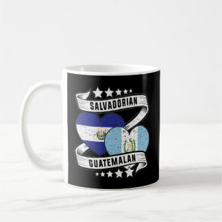 Taza De Café Bandera de Guatemala Salvador mitad Guat salvadore