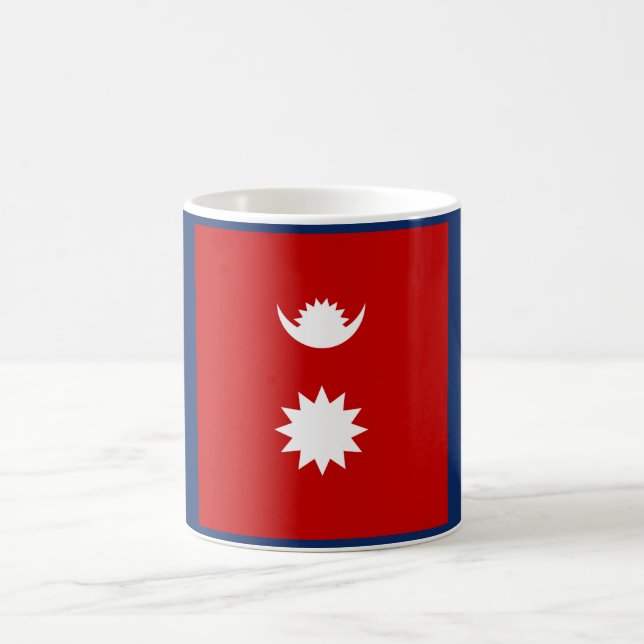 Taza De Café Bandera de Guay Nepal (Centro)