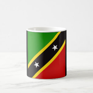 Taza De Café Bandera De Guay Saint Kitts Y Nevis