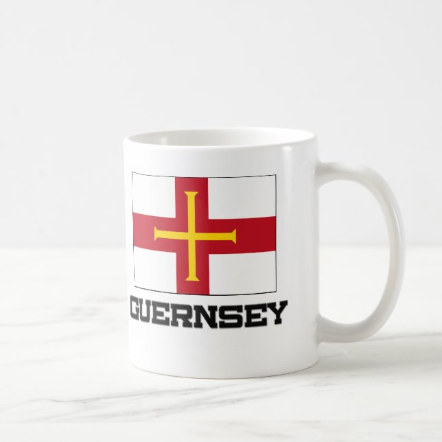 Taza De Café Bandera de Guernesey (Derecha)