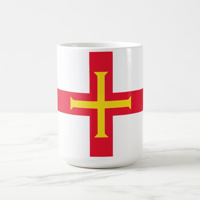 Taza De Café Bandera de Guernsey (Centro)