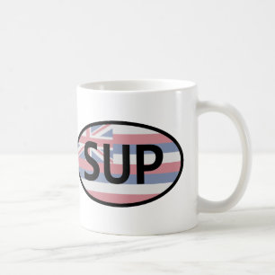 Taza De Café Bandera de Hawaii Standup Paddling