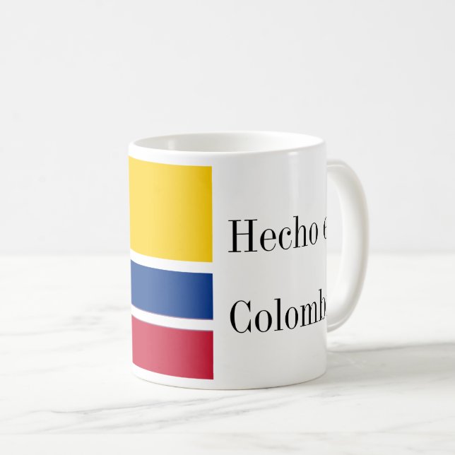 Taza De Café Bandera de Hecho en Colombia  (Anverso derecho)