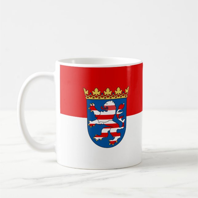 Taza De Café Bandera de Hesse Coffee Mug (Izquierda)