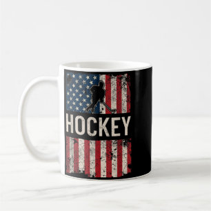 Taza De Café Bandera de hockey americana - Mujeres niños hombre