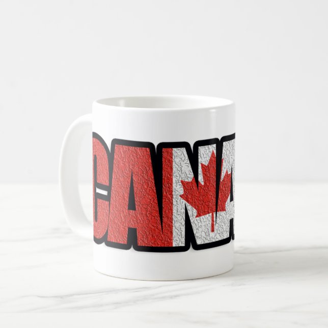 Taza De Café Bandera de hoja de arce canadiense (Anverso izquierdo)