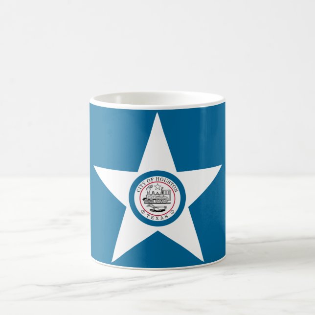 Taza De Café Bandera de Houston (Centro)