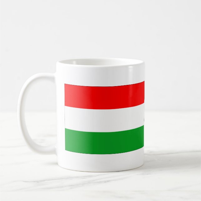 Taza De Café Bandera de Hungría (Izquierda)