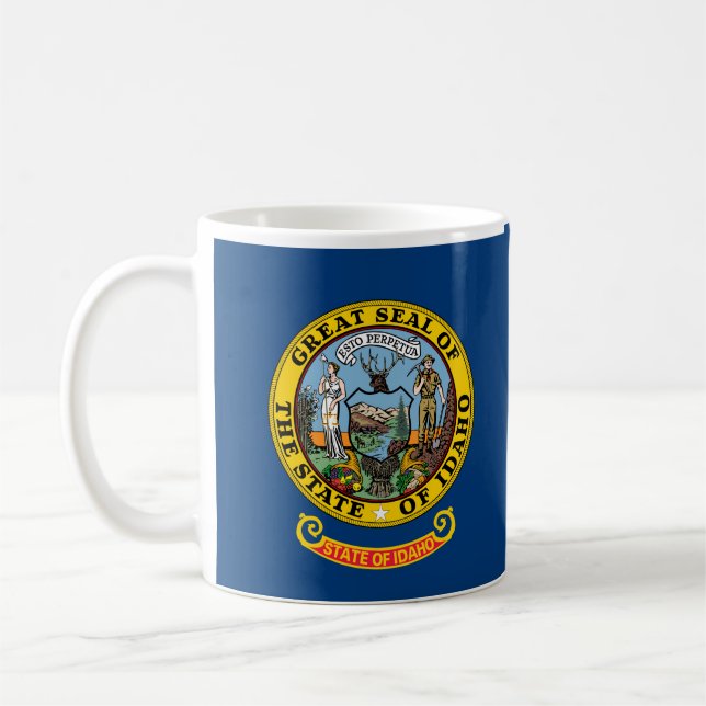 Taza De Café Bandera de Idaho (Izquierda)