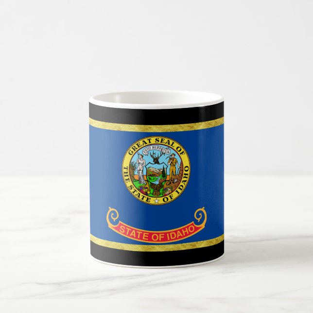 Taza De Café Bandera de Idaho (Centro)