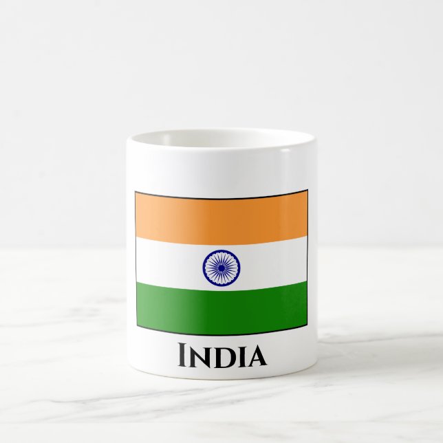 Taza De Café Bandera de India (India) (Centro)
