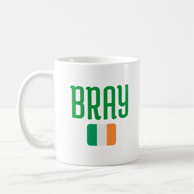 Taza De Café Bandera de Irlanda de BRAY (Izquierda)