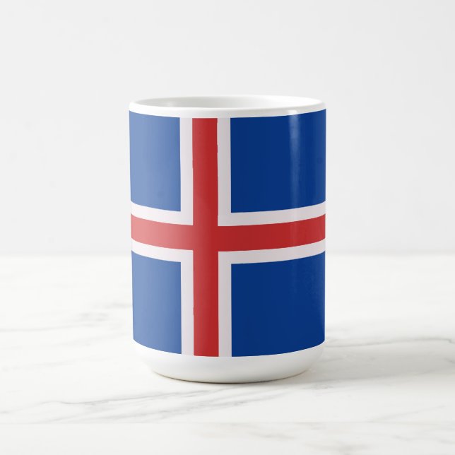 Taza De Café Bandera de Islandia (Centro)
