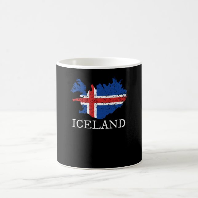 Taza De Café Bandera de Islandia (Centro)