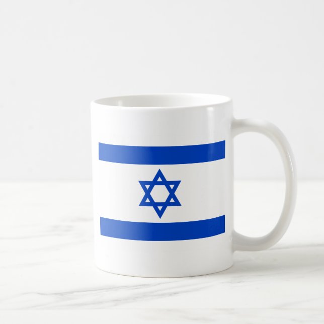 Taza De Café Bandera de Israel (Derecha)