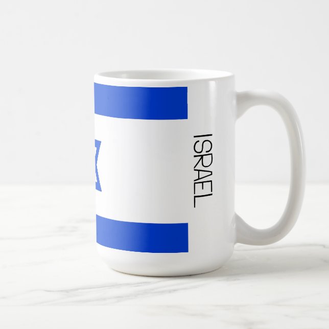 Taza De Café Bandera de Israel (Derecha)