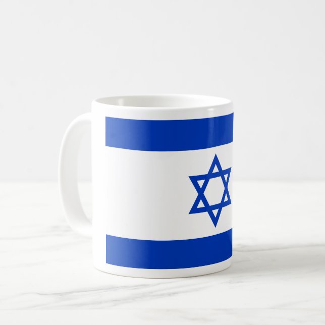 Taza De Café Bandera de Israel (Anverso izquierdo)