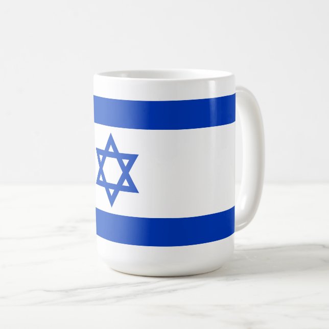 Taza De Café Bandera de Israel - Bandera israelí - Estrella de  (Anverso derecho)